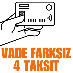 Vade Farksız 4 Taksit ve 12 Taksit imkanı.
