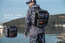 Fujin Black Camo Back Pack -Balıkçı Sırt Çantası - FUJIN