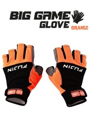 Fujin Pro Angler S24 Big Game Gloves Orange #M/L Balıkçı Eldiveni - FUJIN