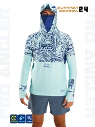 Fujin Pro Angler S24 Buff&Hoodie Izohips Mint #M Balıkçı T-Shirt - FUJIN