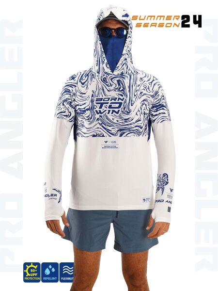 Fujin Pro Angler S24 Buff&Hoodie Izohips Navy #S Balıkçı T-Shirt - 1