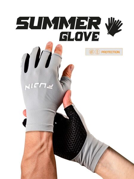 Fujin Pro Angler S24 Summer Gloves Grey #M/L Balıkçı Eldiveni - 1