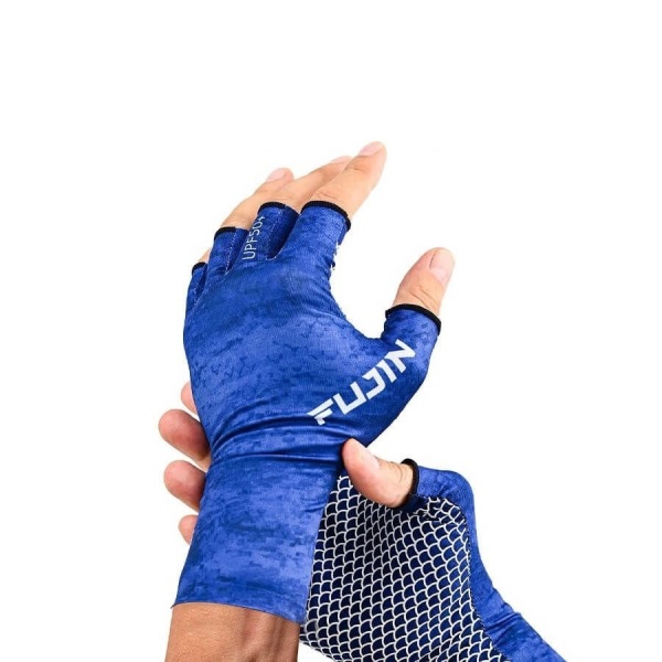 Fujin Pro Angler Summer Gloves Blue #M/L - 1