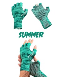 Fujin Pro Angler Summer Gloves Green #L/XL - FUJIN