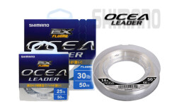 SHIMANO OCEA EX FLUORO LEADER 50M 0.406MM 25LB CLEAR SHOCK LEADER - SHIMANO