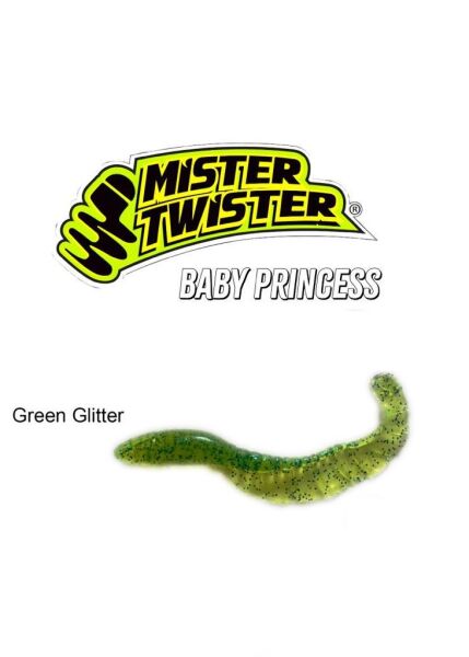 MISTER TWISTER PRINCESS GREEN GLITTER SAHTE 5PCS - 1