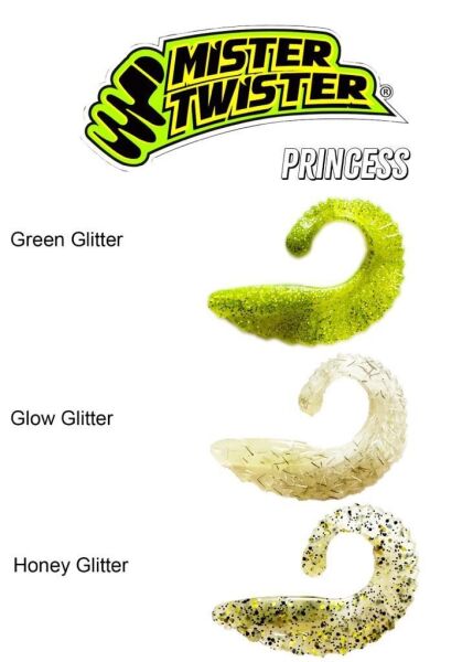 MISTERTWISTER PRINCESS 9CM 5GR GREEN GLITTER SAHTE 3PCS - 2