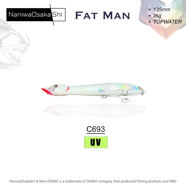 NANIWAOSAKASHI FAT MAN 135MM 26GR TOPWATER C693 SAHTE BALIK - 1