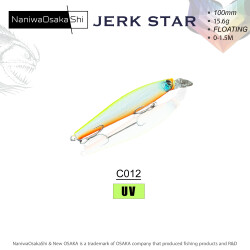 NANIWAOSAKASHI JERKSTAR 100MM 15.6G COLOR:C012 SAHTE BALIK - NANIWAOSAKASHI