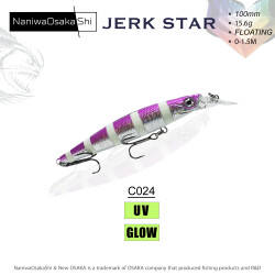 NANIWAOSAKASHI JERKSTAR 100MM 15.6G COLOR:C024 SAHTE BALIK - 1