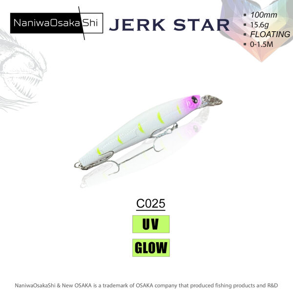 NANIWAOSAKASHI JERKSTAR 100MM 15.6G COLOR:C025 SAHTE BALIK - 1