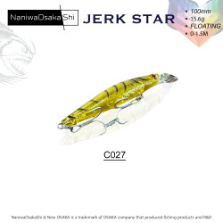 NANIWAOSAKASHI JERKSTAR 100MM 15.6G COLOR:C027 SAHTE BALIK - NANIWAOSAKASHI