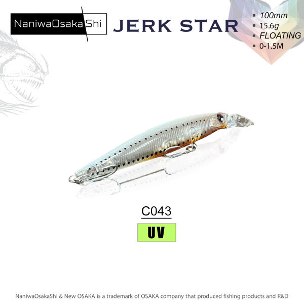 NANIWAOSAKASHI JERKSTAR 100MM 15.6G COLOR:C043 SAHTE BALIK - 1