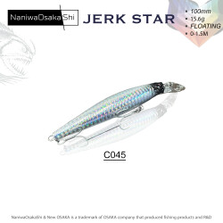 NANIWAOSAKASHI JERKSTAR 100MM 15.6G COLOR:C045 SAHTE BALIK - NANIWAOSAKASHI