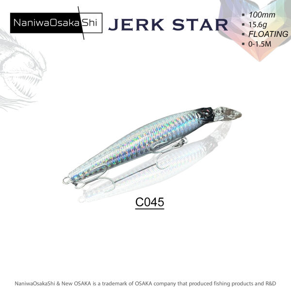 NANIWAOSAKASHI JERKSTAR 100MM 15.6G COLOR:C045 SAHTE BALIK - 1