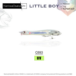 NANIWAOSAKASHI LITTLE BOY 100MM 11GR TOPWATER C693 SAHTE BALIK - NANIWAOSAKASHI