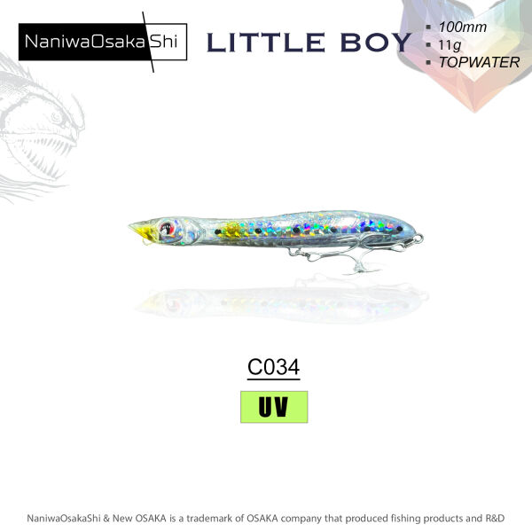 NANIWAOSAKASHI LITTLE BOY 100MM 11GR TOPWATER C034 SAHTE BALIK - 1