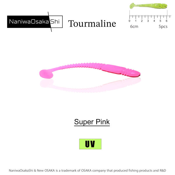 NANIWAOSAKASHI TOURMALINE 6CM SUPERPINK 5PCS SAHTE - 1