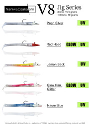 NANIWAOSAKASHI SERIES V8 JIG 10GR GLOW PINKGLITTER - 2