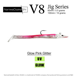 NANIWAOSAKASHI SERIES V8 JIG 10GR GLOW PINKGLITTER - NANIWAOSAKASHI