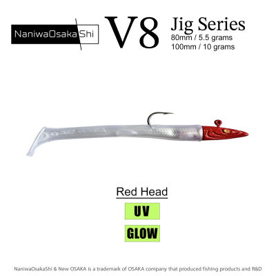 NANIWAOSAKASHI SERIES V8 JIG 10GR RED HEAD - 1