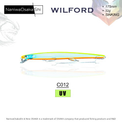 NANIWAOSAKASHI WILFORD 175MM 32G SINKING C012 SAHTE BALIK - 1