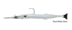 NEEDLEFISH PULSETAIL 2+1 18CM 26GR PEARL WHITE SIL - SAVAGE GEAR