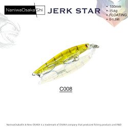 NANIWAOSAKASHI JERKSTAR 100MM 15.6G COLOR:C008 SAHTE BALIK - NaniwaOsakaShi