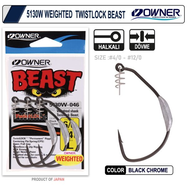 OWNER 5130W NO:4/0 WEIGTED TWISTLOCK BEAST - 1