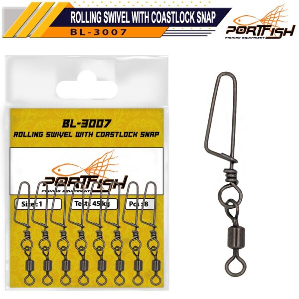 PORTFISH BL3007 No:4 Kilitli Klips 10pcs - 1