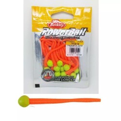 POWERBAIT MICE TAILS 8CMCHAR.FLOR.ORANGE13CT - berkley