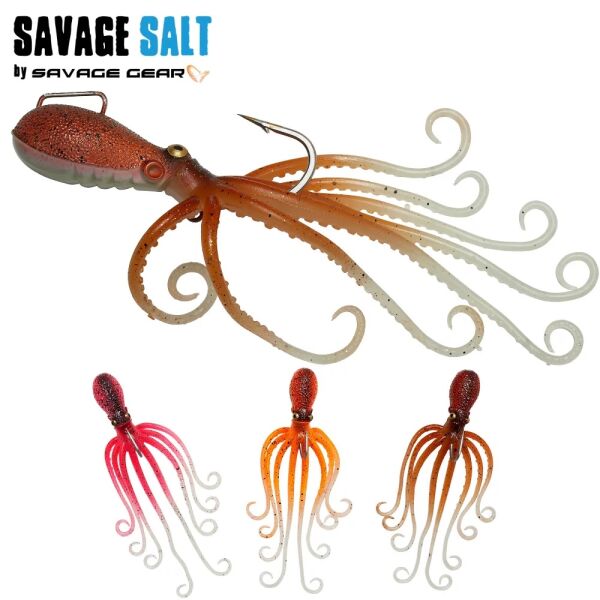 SAVAGE GEAR 3D OCTOPUS 120G 16CM BROWN GLOW - 2