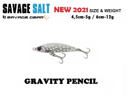 SAVAGE GEAR GRAVITY PENCIL 4.5CM 5GR CRYSTAL WHIT - SAVAGE GEAR