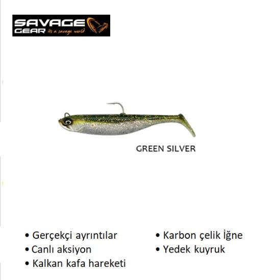 SAVAGE GEAR SAVAGE MINNOW 10CM 20GR GREEN SILVER - 1