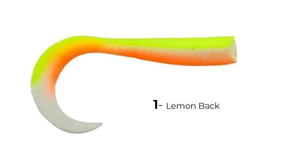 SAVAGEGEAR LB SANDEEL CURLTAIL 10CM LEMON BACK 5PC - 1