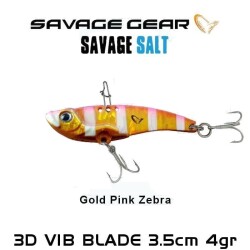 SG 3D MINNOW VIB BLADE 3,5CM 4GR GOLD PINK ZEBRA - 1