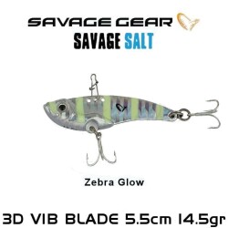 SG 3D MINNOW VIB BLADE 3,5CM 4GR ZEBRA GLOW - SAVAGE GEAR