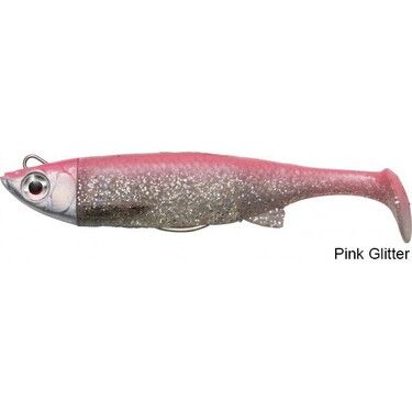 SG 3D TPE MINNOW 8CM 11GR PINK GLITTER SİLİKON YEM - 1