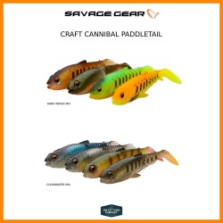 SAVAGE GEAR CRAFT CANNIBAL PADDLETAIL 6.5CM 4GR CLEARWATER MIX 4LÜ - 1