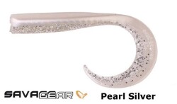 SAVAGE GEAR LB SANDEEL CURLTAIL 7CM PEARL SILVER 6PCS - 1