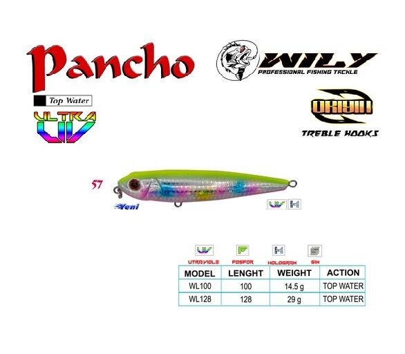 WILY PANCHO 10CM MAKET BALIK 14.5GR C:57 - 1