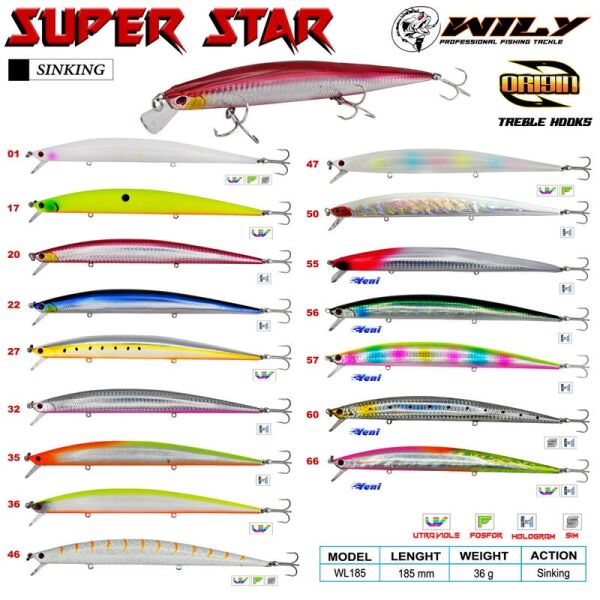 WILY Superstar 18,5cm 36gr CL:01 - 2